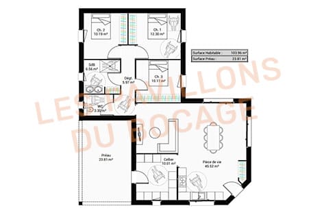 Plans de maisons traditionnelles en Vendée et Deux-Sèvres - Les Pavillons du Bocage